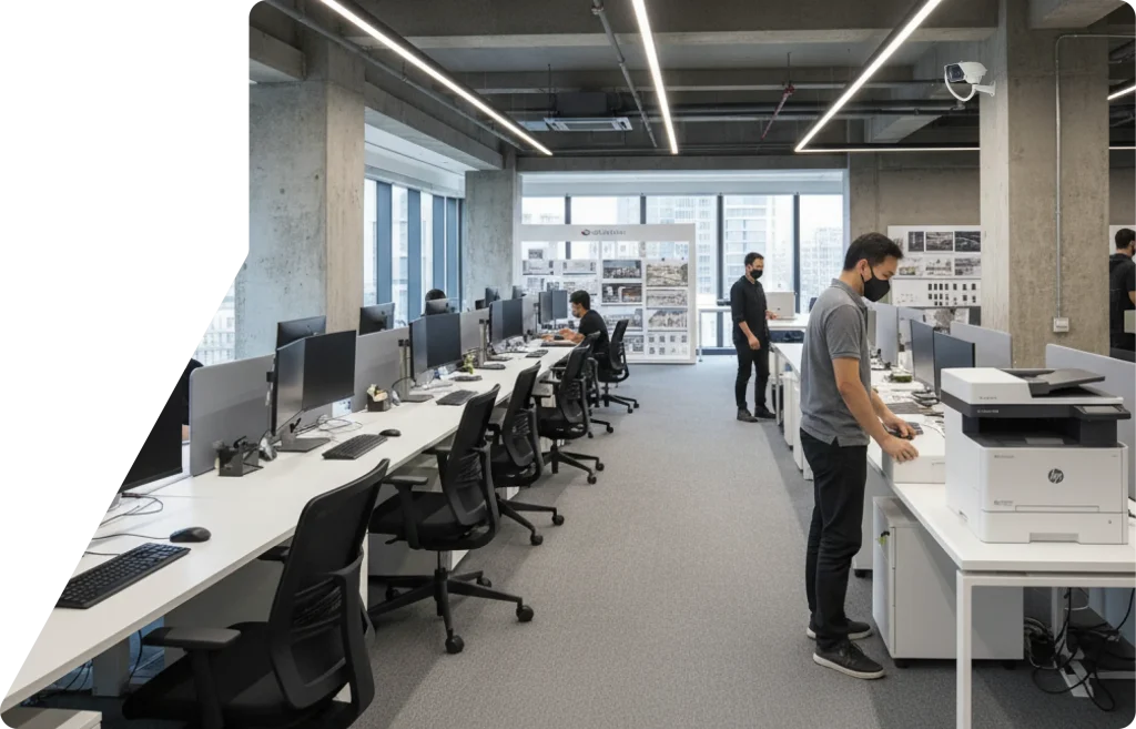 Kantor dengan menerapkan solusi IT dan